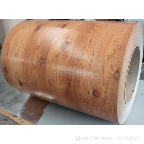 Wood Grain Steel Siding european standard prime quality wooden grain ppgi steel Manufactory